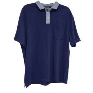 Merona Men's Navy Blue Polo Shirt Size Large New With Tags